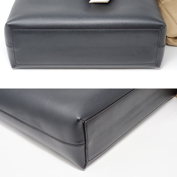 💯 Auth Burberry Reversible Black & Beige Tote Bag - Picture 6 of 8